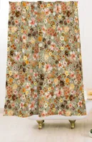 Green Flower Shower Curtain