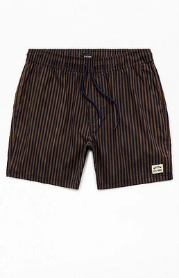Brixton Striped Everyday Stretch Hybrid 5.5" Swim Trunks