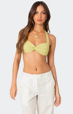 Edikted Twisty Textured Bra Top