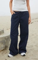 John Galt Navy Frankie Low Rise Baggy Pants