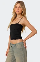 Edikted Cruella Lace Trim Tank Top