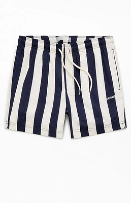 Pacsun Times Striped Seersucker 4.5'' Swim Trunks
