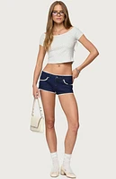 Edikted Perry Floral Boat Neck Top