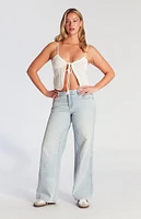 PacSun Casey Low Rise Baggy Jeans Light Indigo Wash