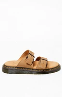 Dr Martens Josef Nubuck Leather Buckle Slide Sandals