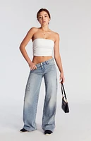 PacSun Casey Rhinestone Butterfly Low Rise Baggy Jeans
