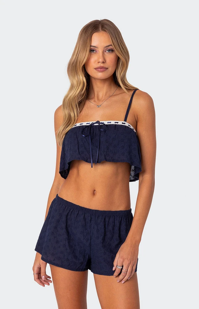 Edikted Edan Eyelet Crop Top