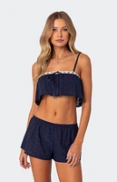 Edan Eyelet Crop Top