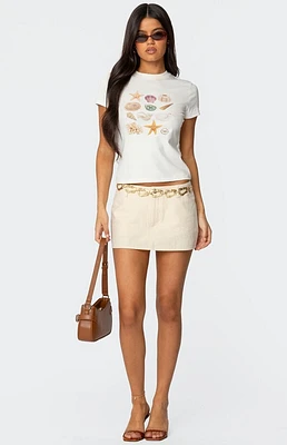 Edikted Addey Linen Look Mini Skort