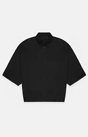 Fear of God Essentials Black 3/4 Sleeve Polo Sweatshirt