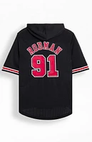 Mitchell & Ness Dennis Rodman Chicago Bulls Mesh Short Sleeve Hoodie