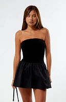 LA Hearts Strapless Drop Waist Mini Dress