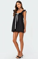 Edikted Rayne Lacey Babydoll Mini Dress