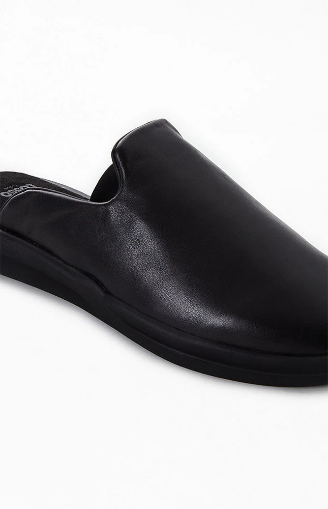Pelli Smooth Leather Slide-On Shoes