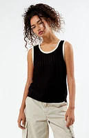 Little Lies Contrast Binding Sweater Tank Top