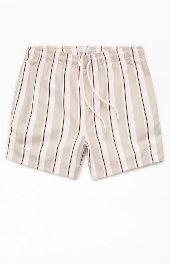 PacSun Basket Striped 5" Swim Trunks