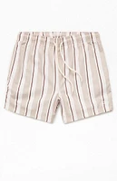 PacSun Basket Striped 5" Swim Trunks
