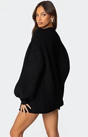 Edikted Mathilde Oversized V Neck Cardigan