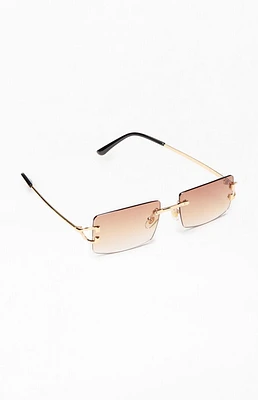 PacSun Joey Frameless Rectangle Sunglasses