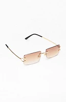 PacSun Joey Frameless Rectangle Sunglasses