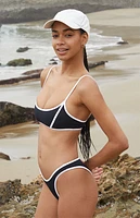 Pacsun Aster Ribbed Contrast High Cut Bikini Bottom