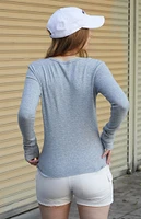 Silver Athern Thermal Long Sleeve Top