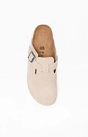 Birkenstock Women's Suede Boston Chunky Clog Warm Sand