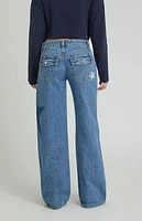 Pacsun Medium Indigo Rhinestone Star Low Rise Baggy Jeans