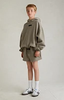 Kids Fear of God Essentials Heathery Grey Hoodie