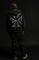 No Tomorrow x Civil Active Iron Skull Full Zip Cropped Hoodie