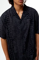 Pacsun Snakeskin Oversized Camp Shirt