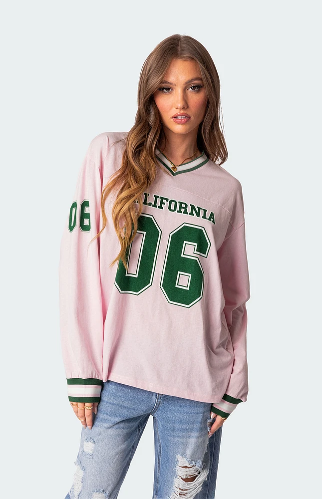 Edikted Cali Oversized Baseball T-Shirt