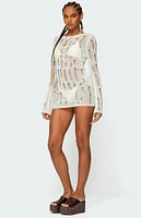 Edikted Manuela Distressed Knit Mini Dress