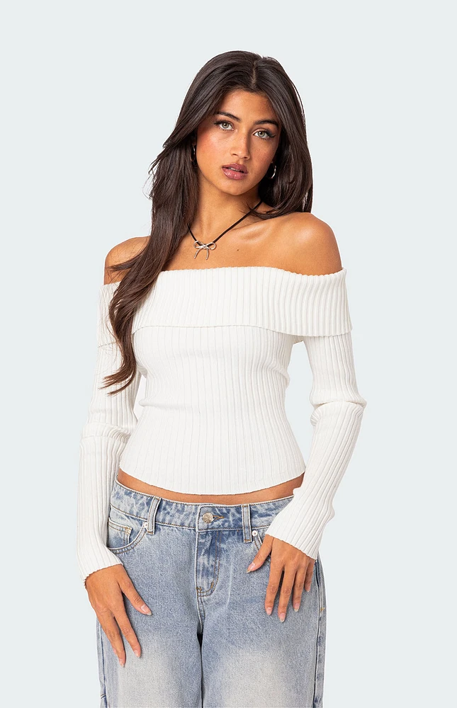 Lauren Knit Fold Over Top