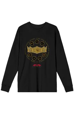 House of the Dragon Gold Crown Long Sleeve T-Shirt