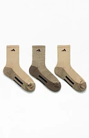 adidas 3 Pack Eco Tan Cushioned X Mid Crew Socks