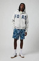 Pacsun Blue Aaron Paisley Mesh Volley Shorts