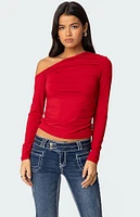 Edikted Ronnie Asymmetric Long Sleeve Top