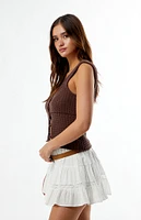 Your Favorite Mandy Crochet Button Front Tank Top