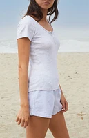 John Galt Heather Grey Zelly  Short Sleeve Top