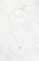 LA Hearts D Initial 14K Gold Plated Necklace