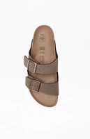 Birkenstock Women's Arizona Vegan Leather Platform Sandals Mocha