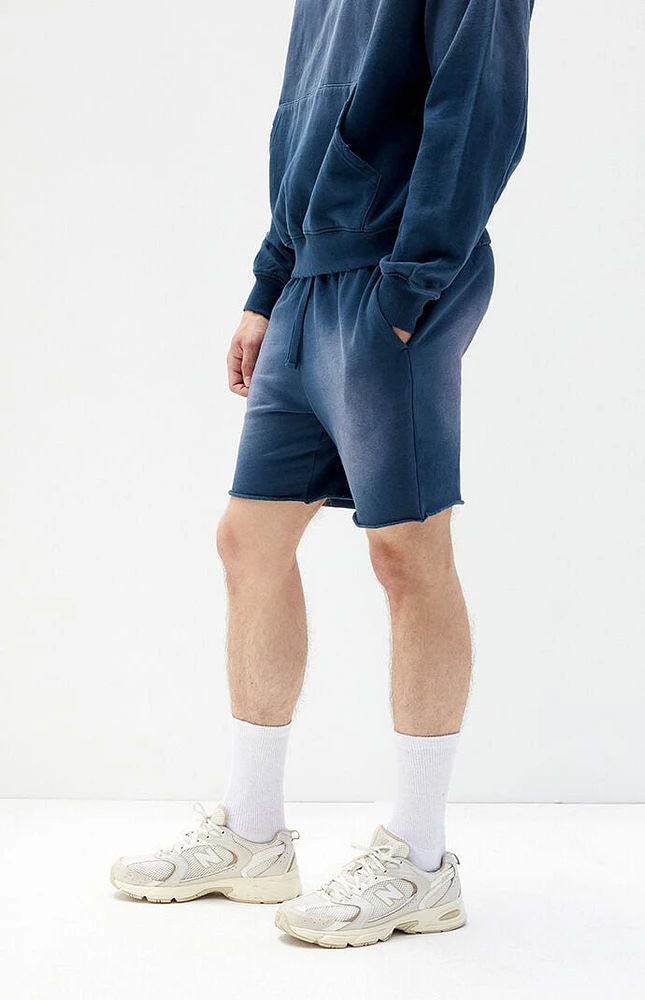 PacSun Navy Acid Wash Sweat Shorts