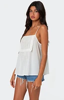 Edikted Eyelet Trim Paneled Top