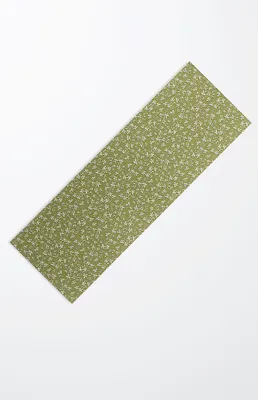 Green Flower Yoga Mat