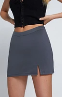 LA Hearts Dark Gray Slit Skort