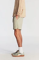 Pacsun Green Twill Volley Shorts