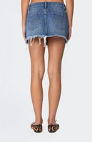 Edikted Tomi Distressed Denim Mini Skirt