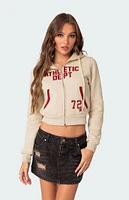 Athletic Dept Cropped Zip-Up Hoodie