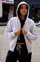 John Galt Light Gray Full Zip Hoodie